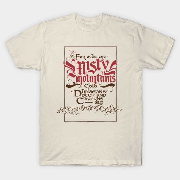 Misty Mountains T-Shirt by Studio Mootant